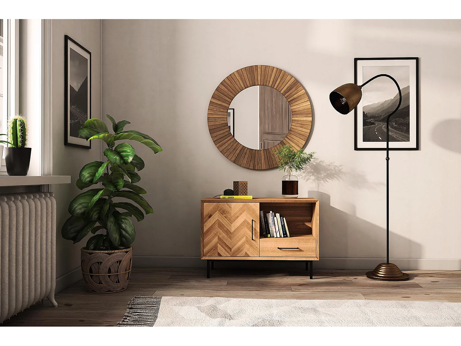 ABIES - Kommode 100% aus massivem Holz aus Wildeiche, naturgeölt