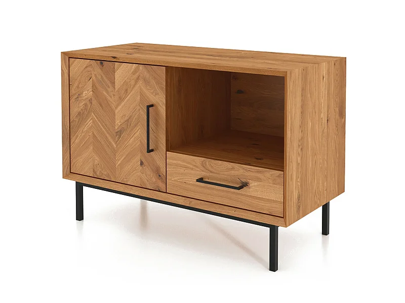 ABIES - Kommode 100% aus massivem Holz aus Wildeiche, naturgeölt