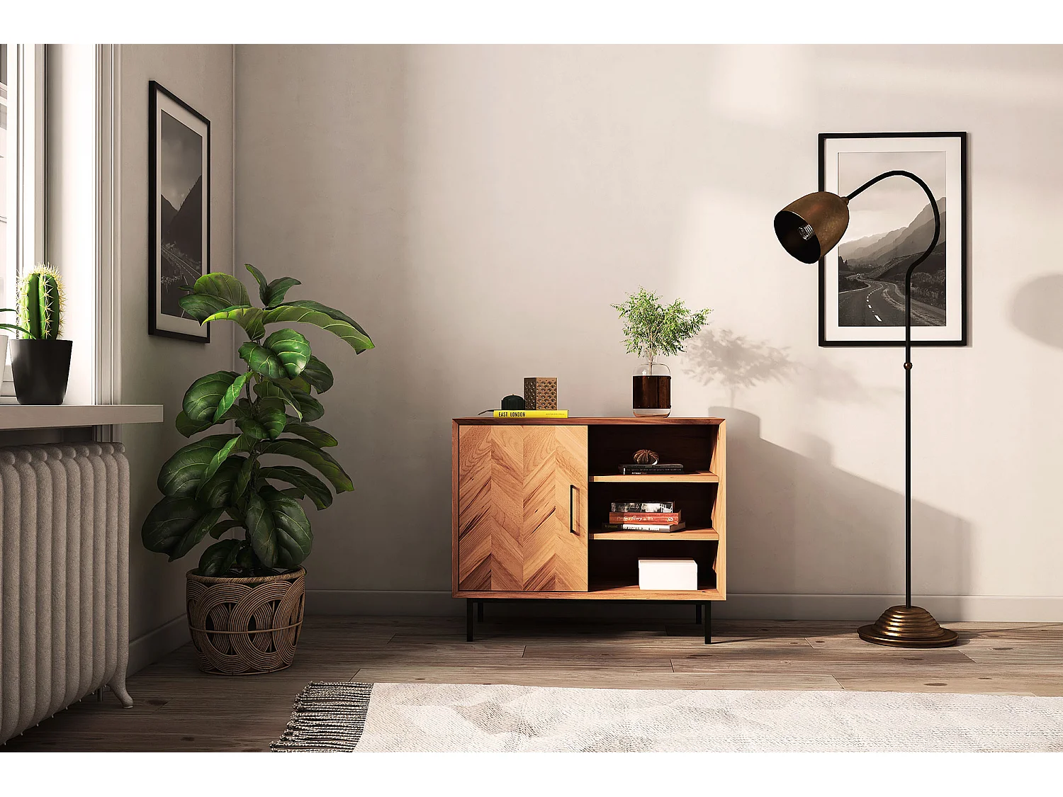 ABIES - Kommode 100% aus massivem Holz aus Kernbuche, naturgeölt