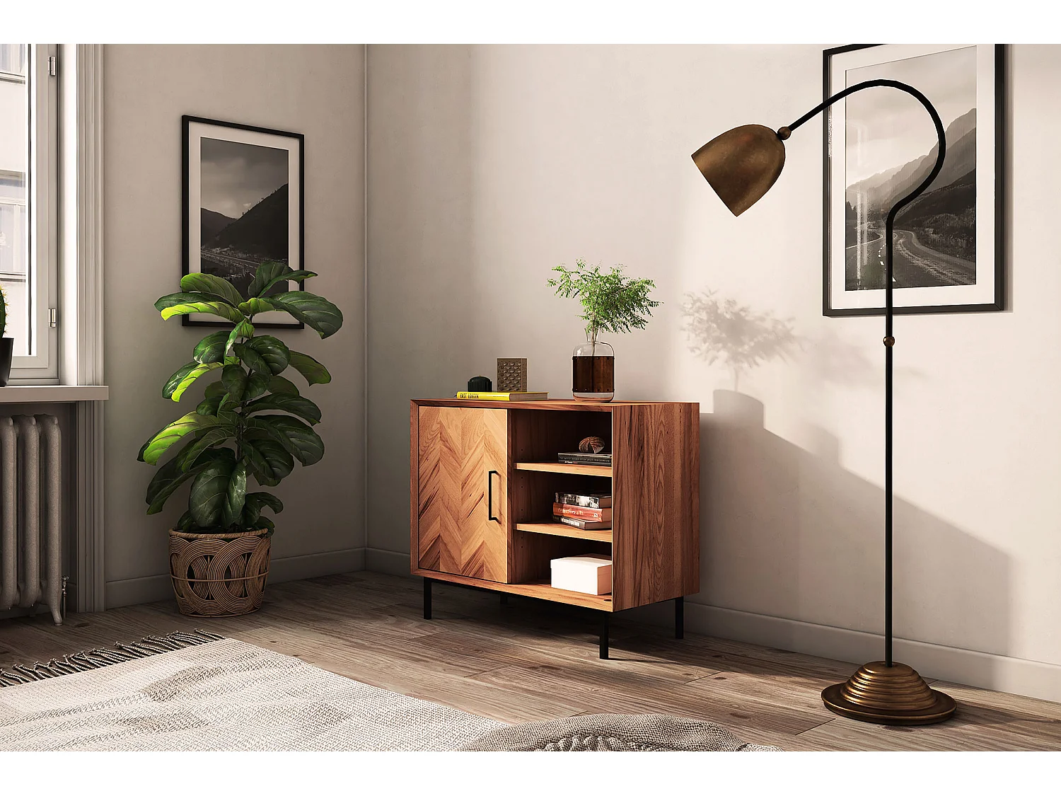 ABIES - Kommode 100% aus massivem Holz aus Kernbuche, naturgeölt