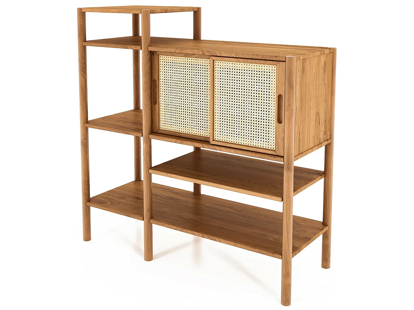 POLA - étagère en bois massif de chêne rouvre, huilé naturel