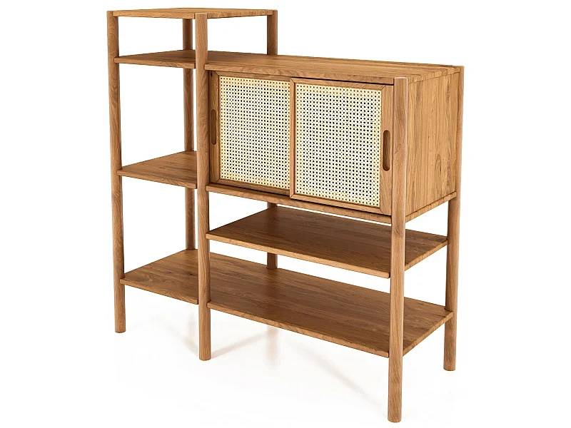 POLA - Regall aus massivem Holz aus Wiledeiche, naturgeölt