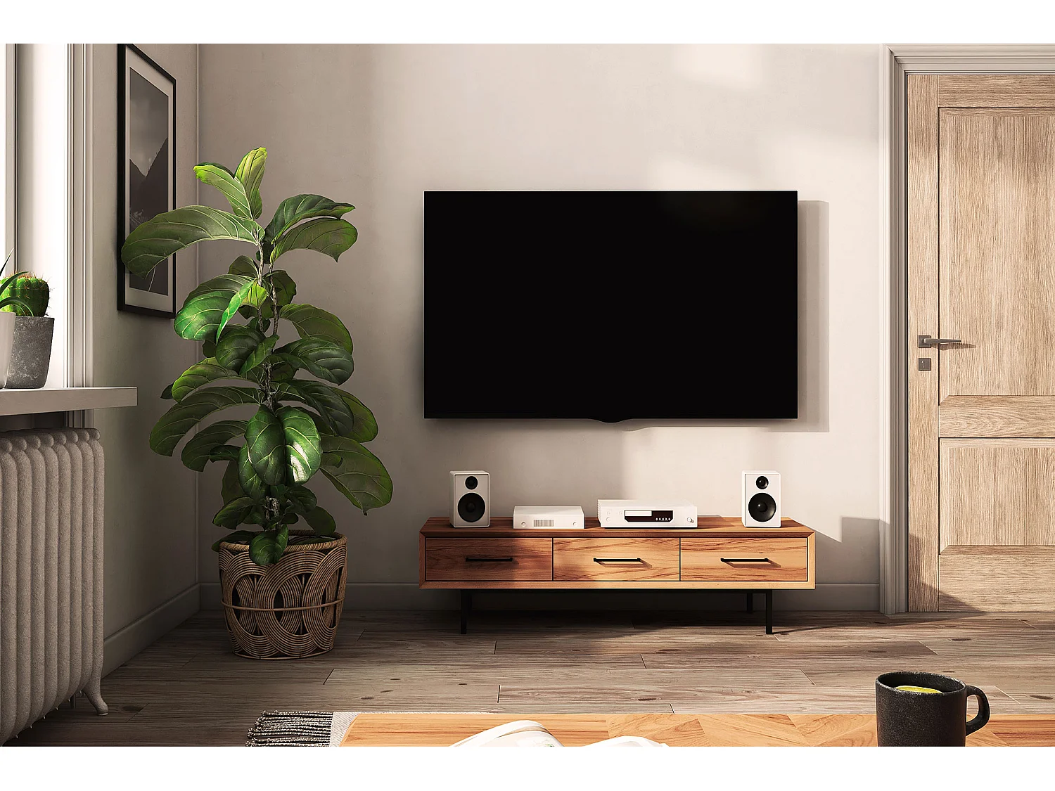 ABIES - Kommode 100% aus massivem Holz aus Kernbuche, naturgeölt