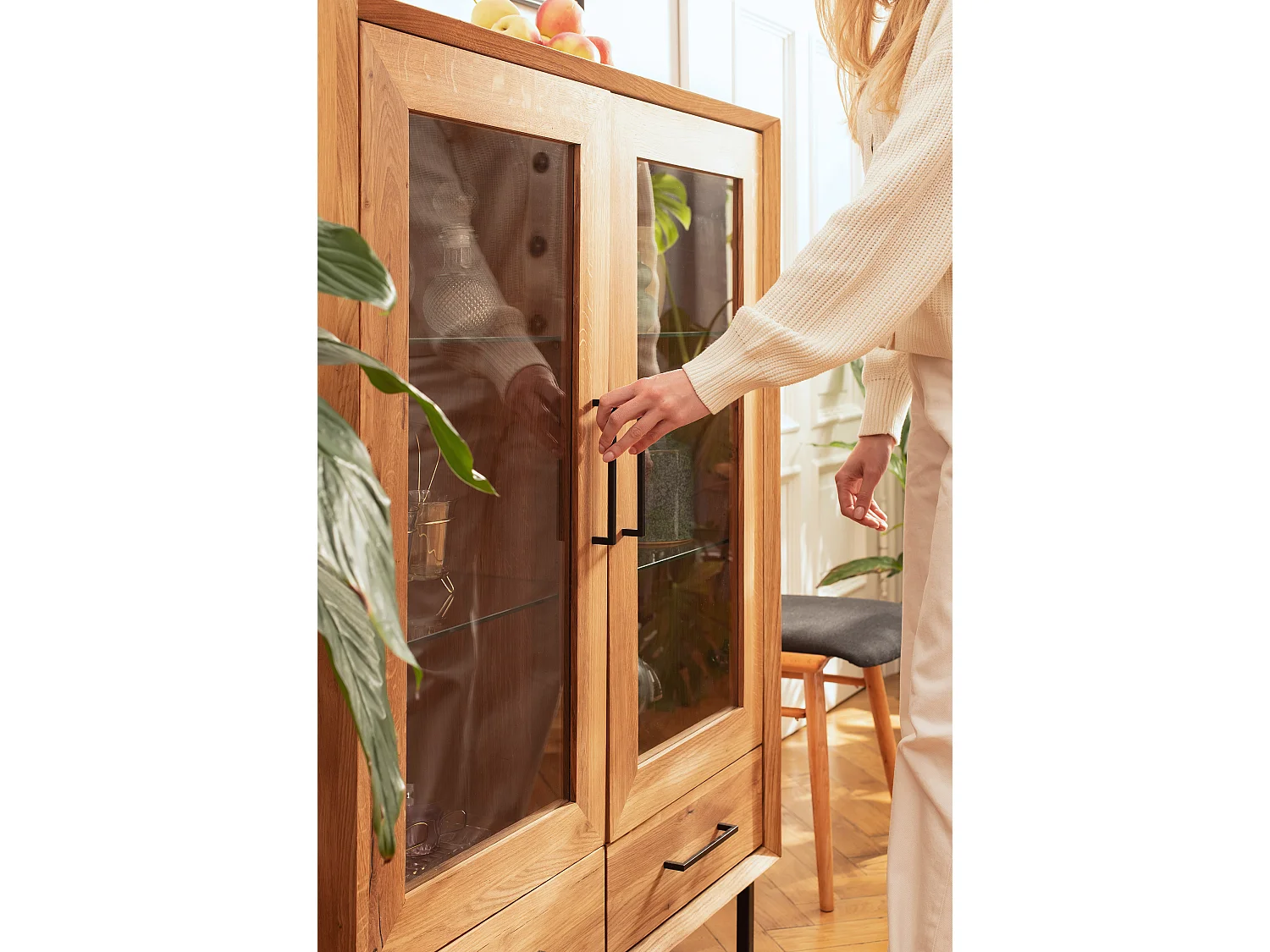 ABIES - Kommode 100% aus massivem Holz aus Wildeiche, naturgeölt