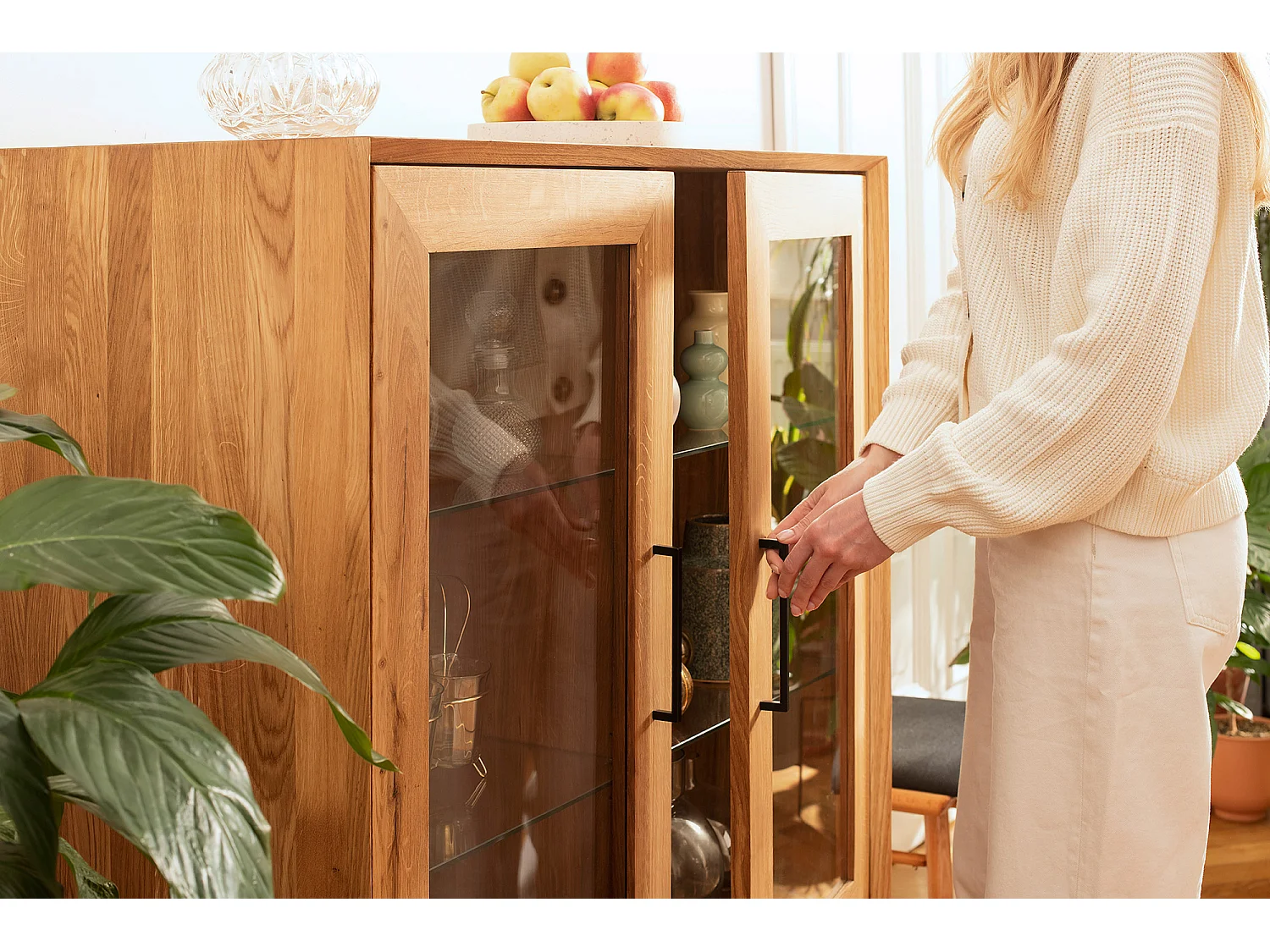 ABIES - Kommode 100% aus massivem Holz aus Wildeiche, naturgeölt