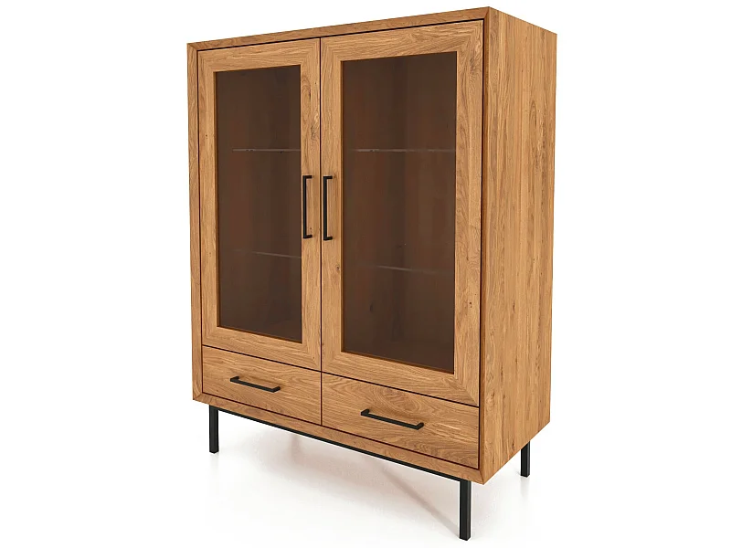 ABIES - Kommode 100% aus massivem Holz aus Wildeiche, naturgeölt