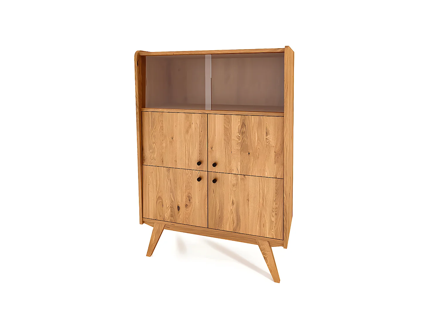 RETRO - Kommode 100% aus massivem Holz aus Wildeiche, naturgeölt