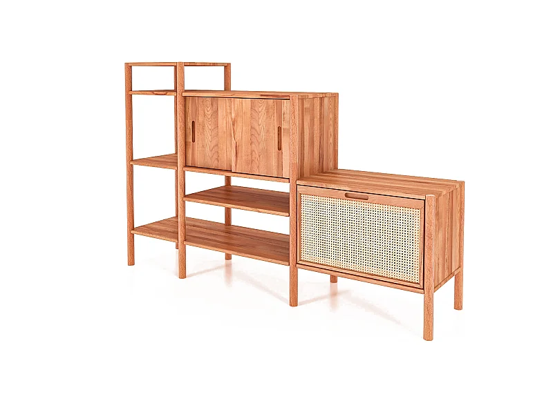 POLA - Regall aus massivem Holz aus Kernbuche, naturgeölt