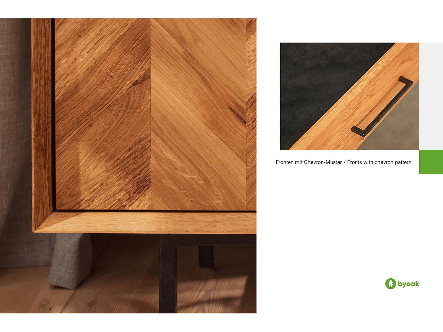 ABIES - Kommode 100% aus massivem Holz aus Wildeiche, naturgeölt