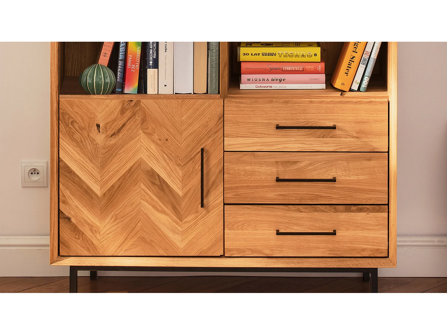 ABIES - Regall aus massivem Holz aus Wiledeiche, naturgeölt