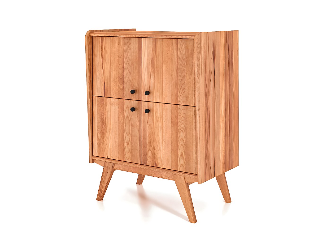 RETRO - Commode 100% en bois massif de cœur de hêtre, finition à l ...