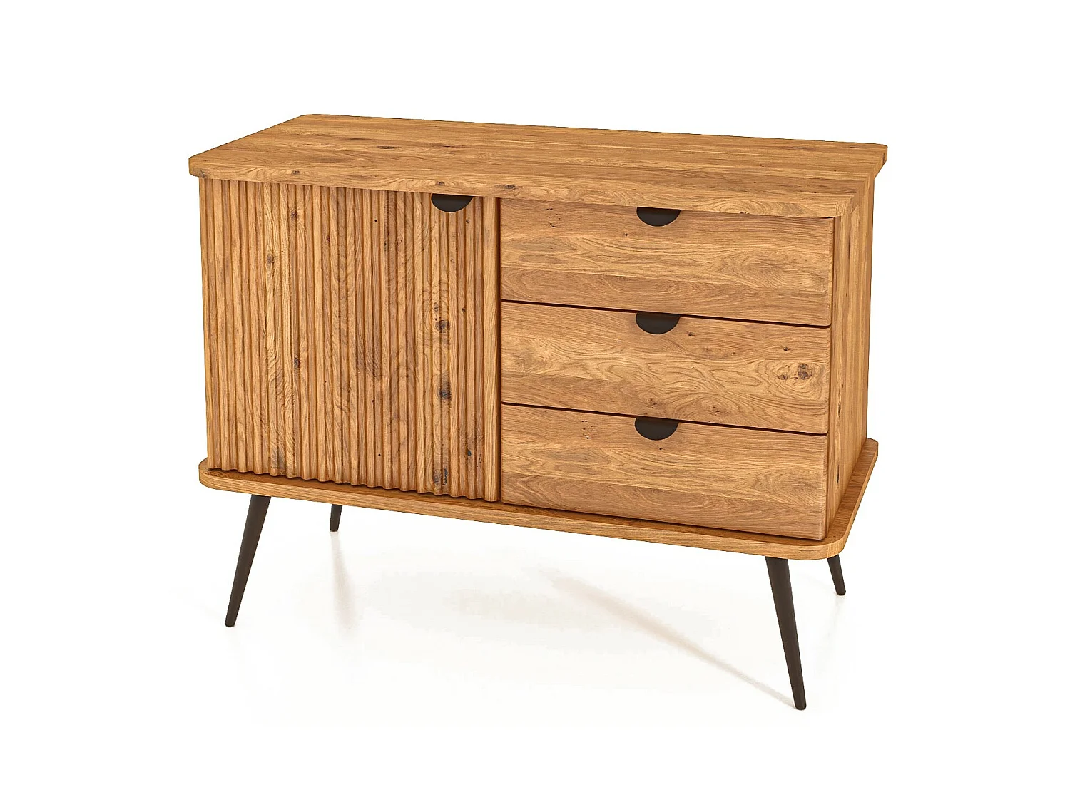 KULA - Kommode 100% aus massivem Holz aus Wildeiche, naturgeölt