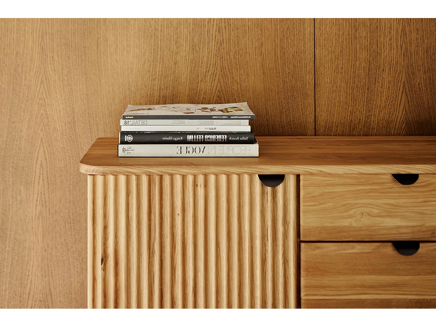 KULA - Kommode 100% aus massivem Holz aus Wildeiche, naturgeölt