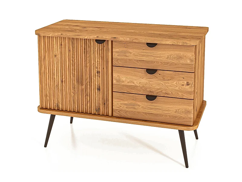 KULA - Kommode 100% aus massivem Holz aus Wildeiche, naturgeölt