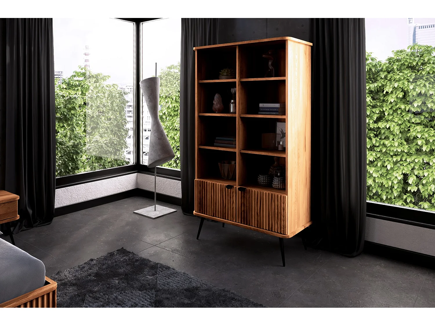 KULA - Regall aus massivem Holz aus Wiledeiche, naturgeölt