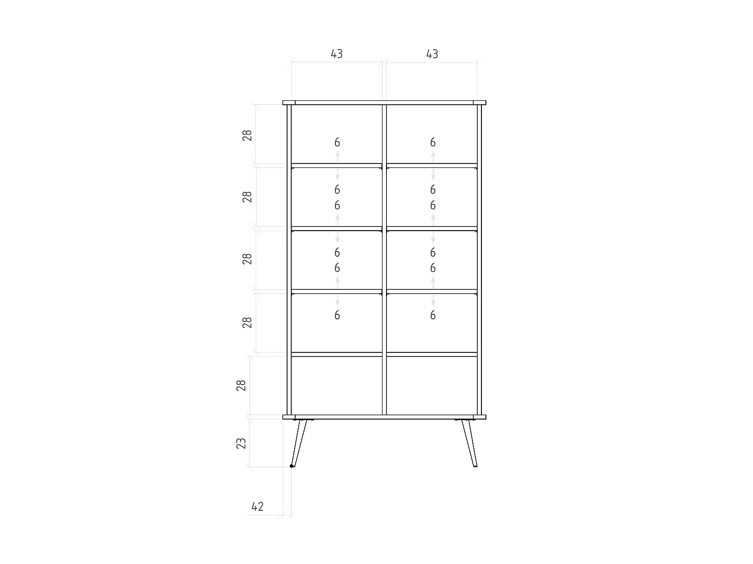 KULA - Regall aus massivem Holz aus Wiledeiche, naturgeölt