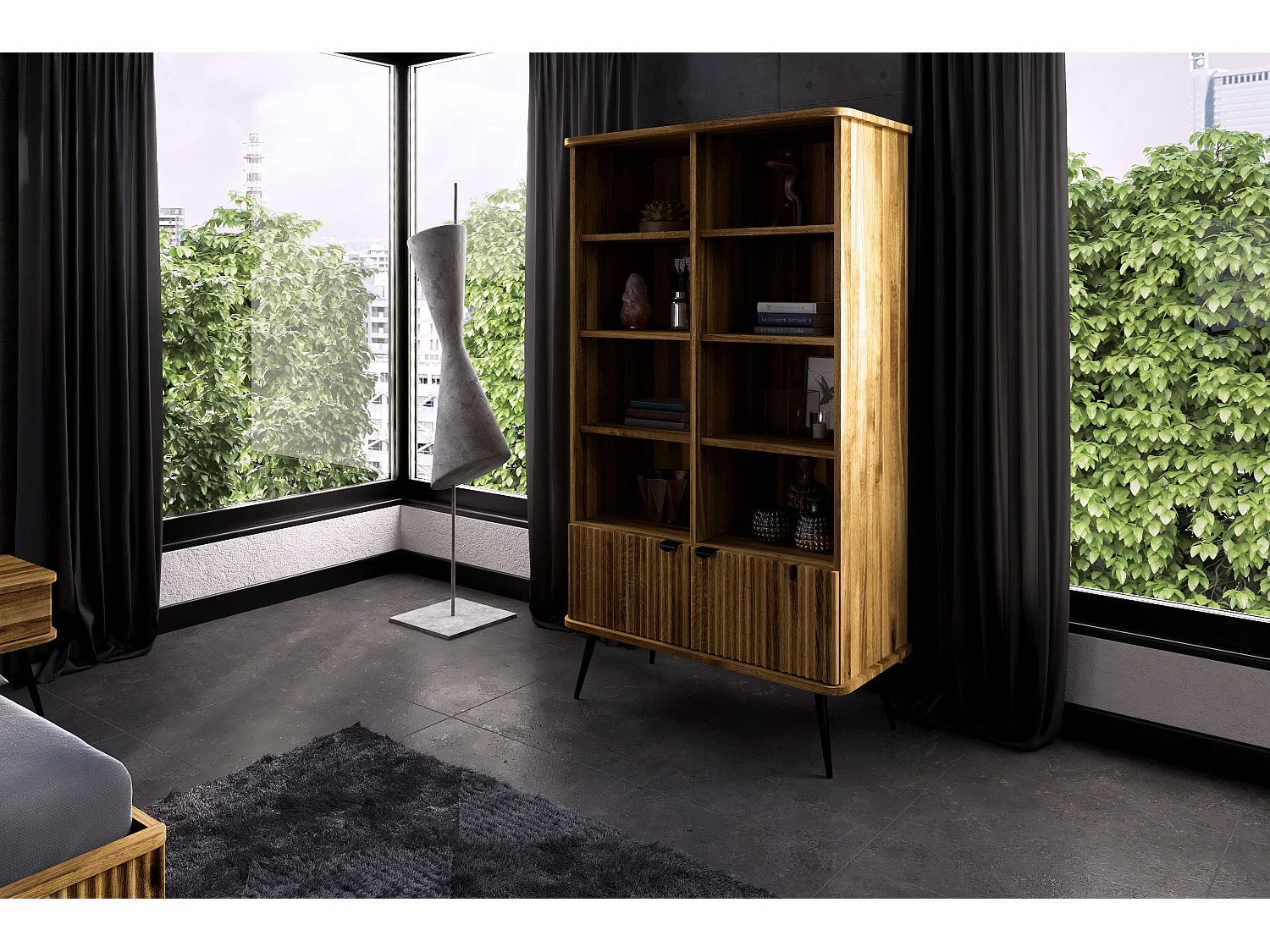 KULA - Regall aus massivem Holz aus Wiledeiche, naturgeölt