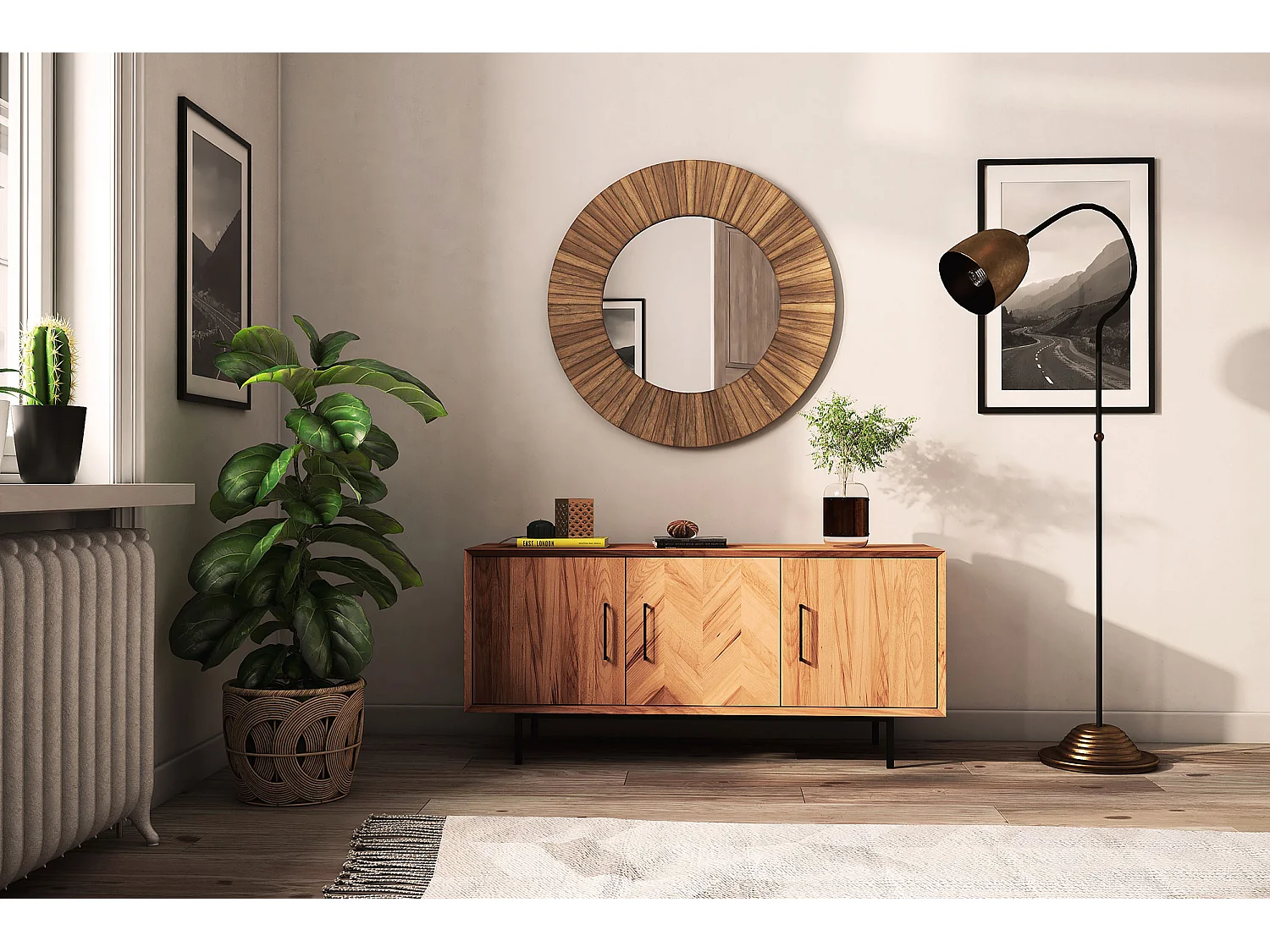 ABIES - Kommode 100% aus massivem Holz aus Kernbuche, naturgeölt