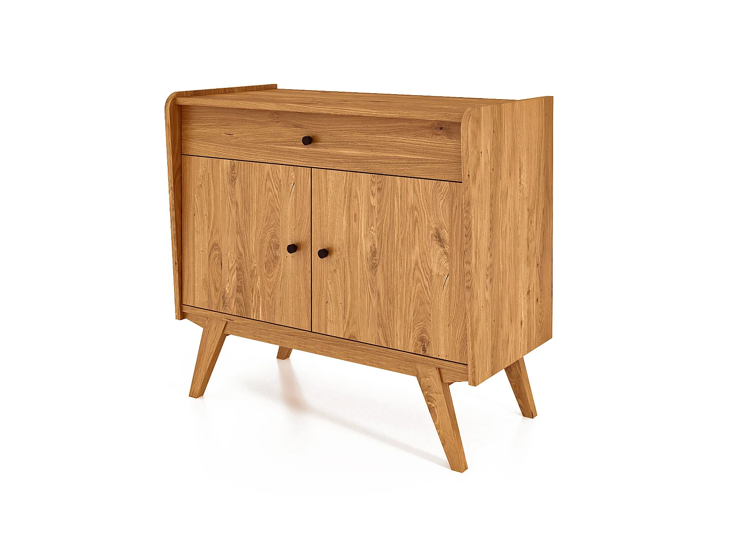 RETRO - Kommode 100% aus massivem Holz aus Wildeiche, naturgeölt