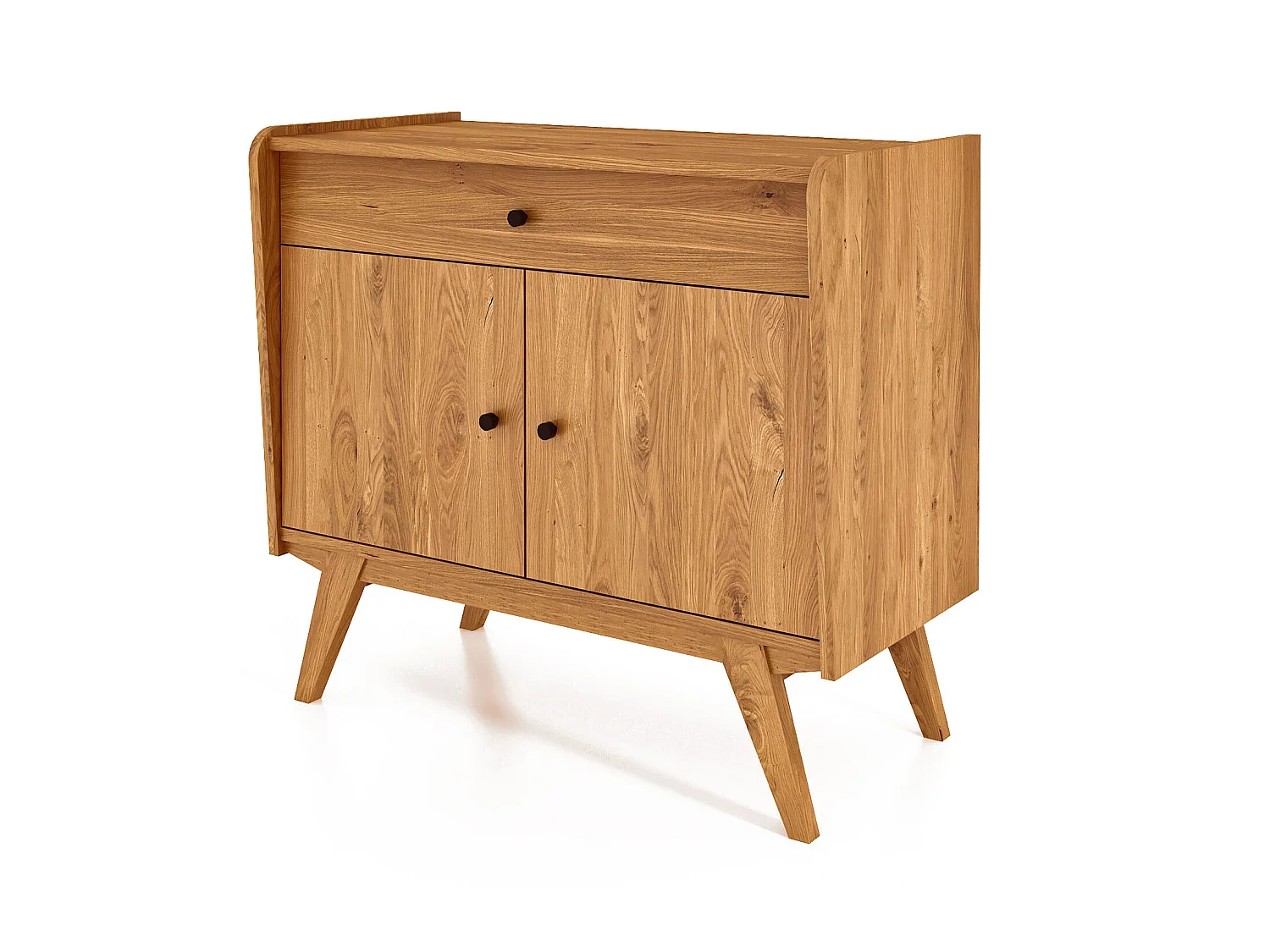 RETRO - Kommode 100% aus massivem Holz aus Wildeiche, naturgeölt