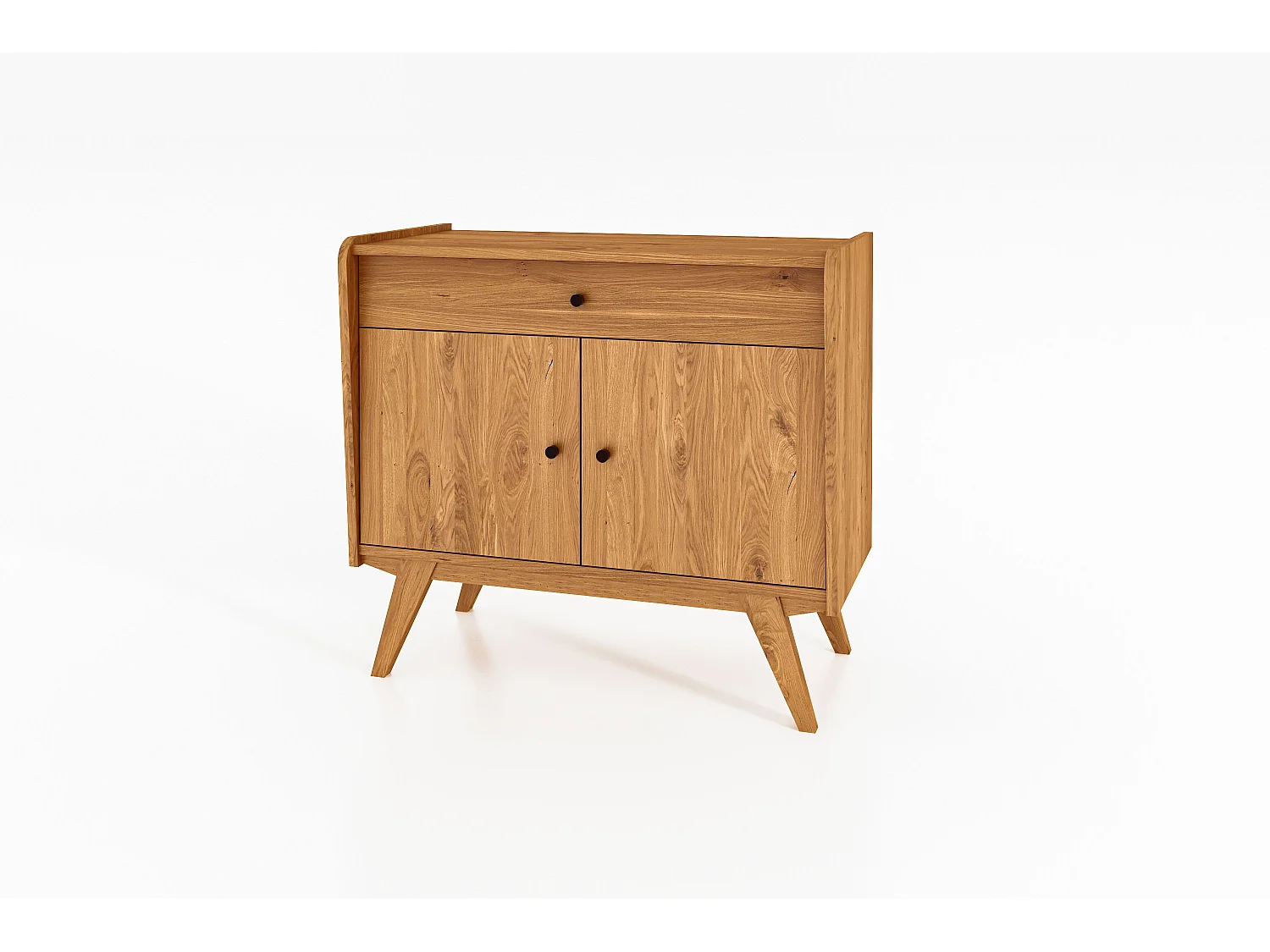 RETRO - Kommode 100% aus massivem Holz aus Wildeiche, naturgeölt