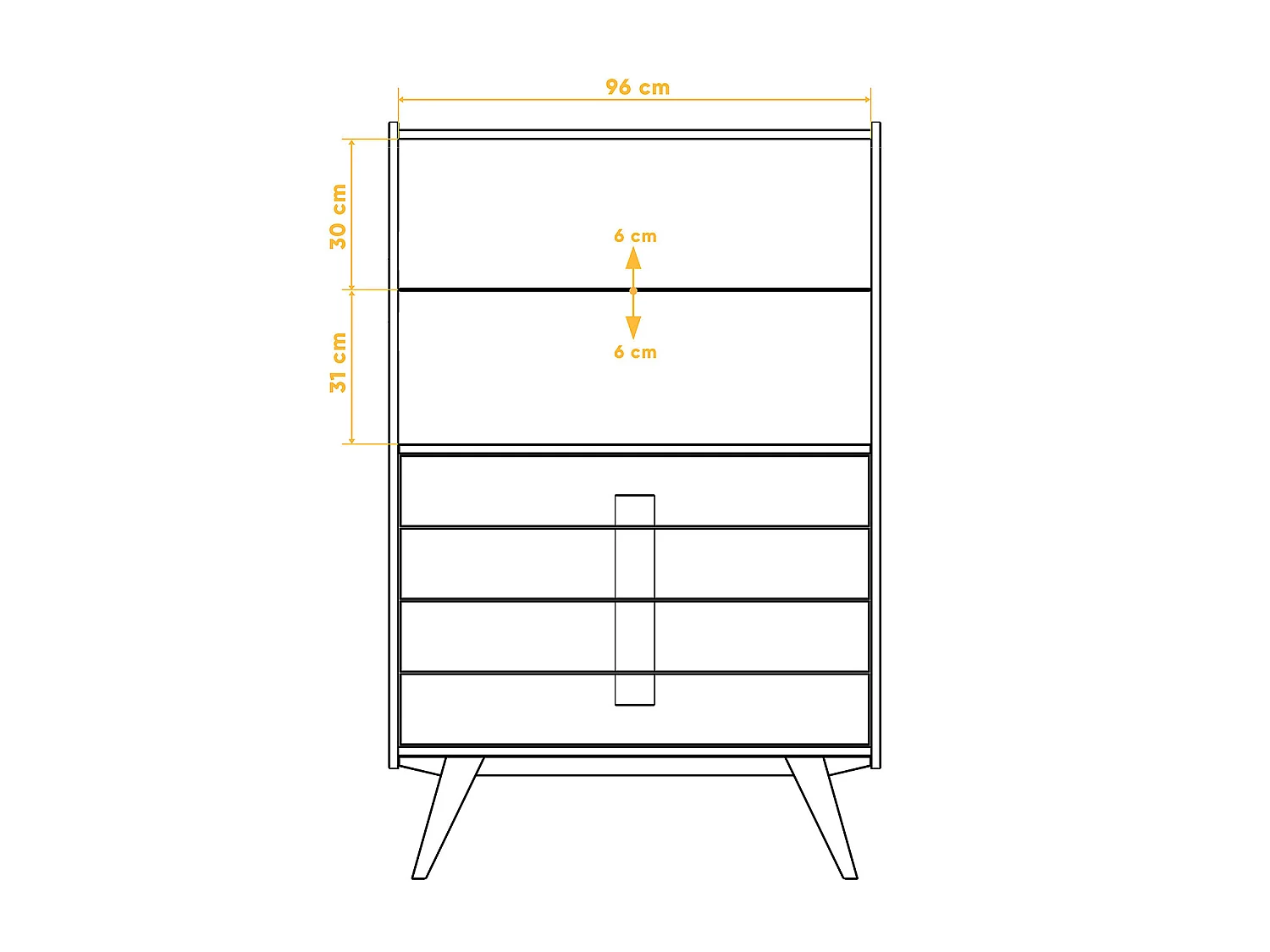 RETRO - Vitrine avec porte coulissante en chêne sauvage, finition à l'huile naturelle