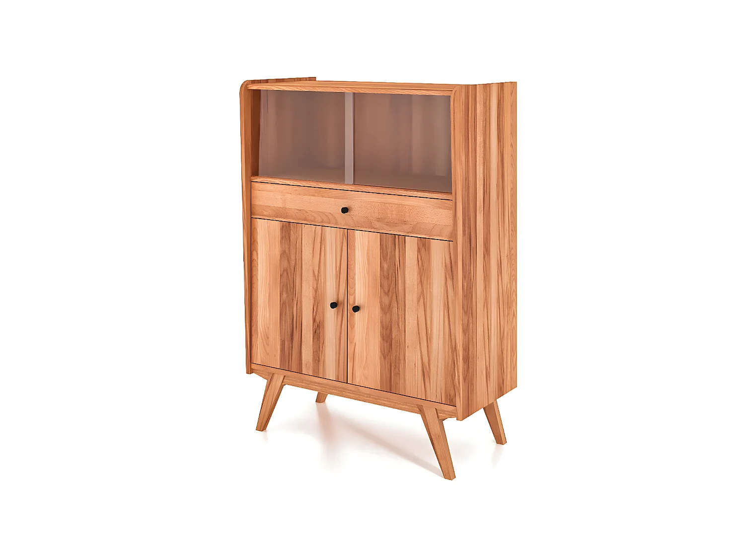 RETRO - Kommode 100% aus massivem Holz aus Kernbuche, naturgeölt