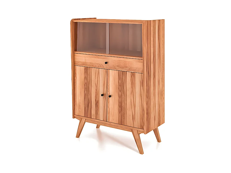 RETRO - Kommode 100% aus massivem Holz aus Kernbuche, naturgeölt