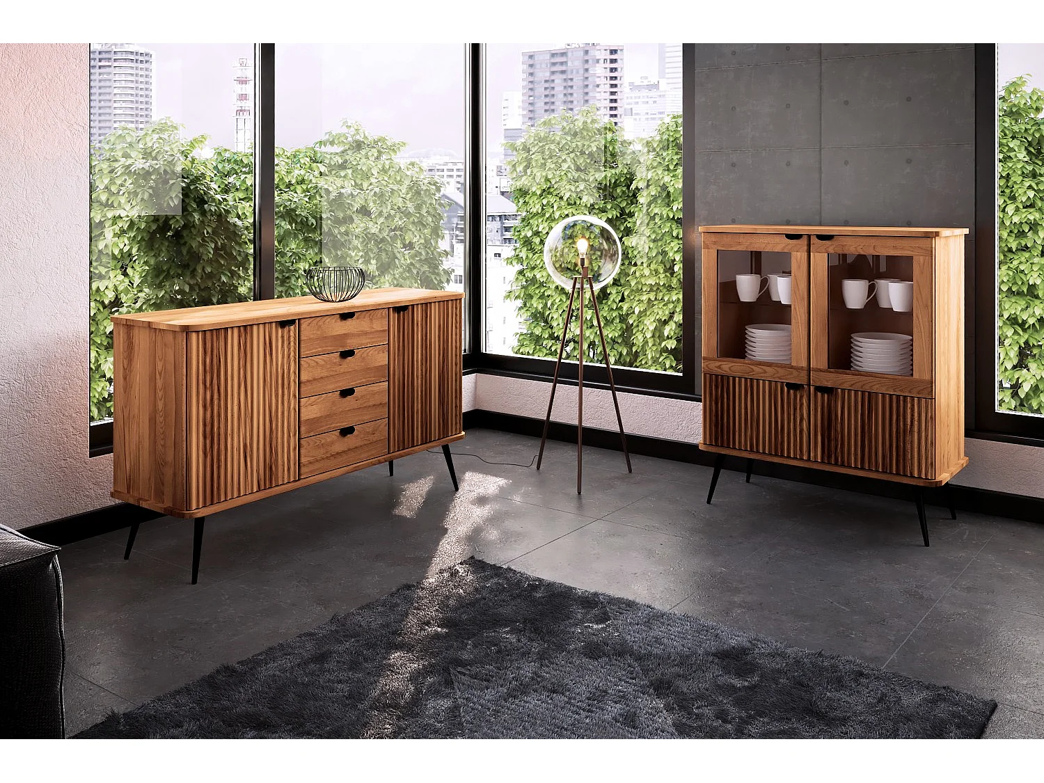 KULA - Kommode 100% aus massivem Holz aus Kernbuche, naturgeölt