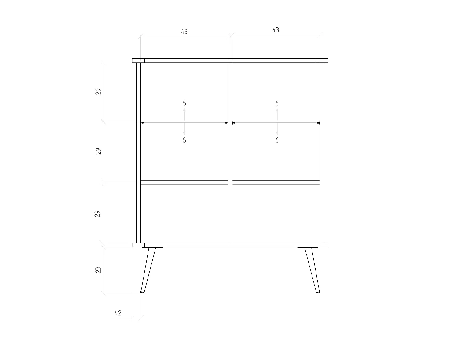 KULA - Kommode 100% aus massivem Holz aus Kernbuche, naturgeölt