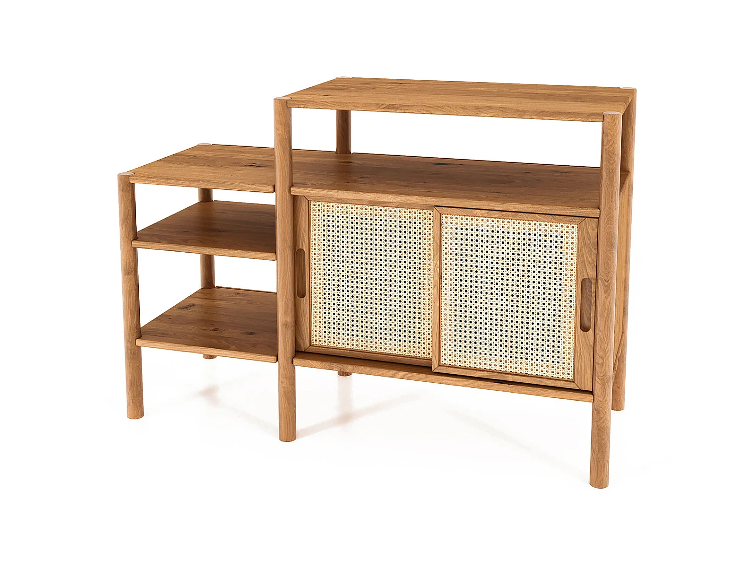 POLA - étagère en bois massif de chêne rouvre, huilé naturel