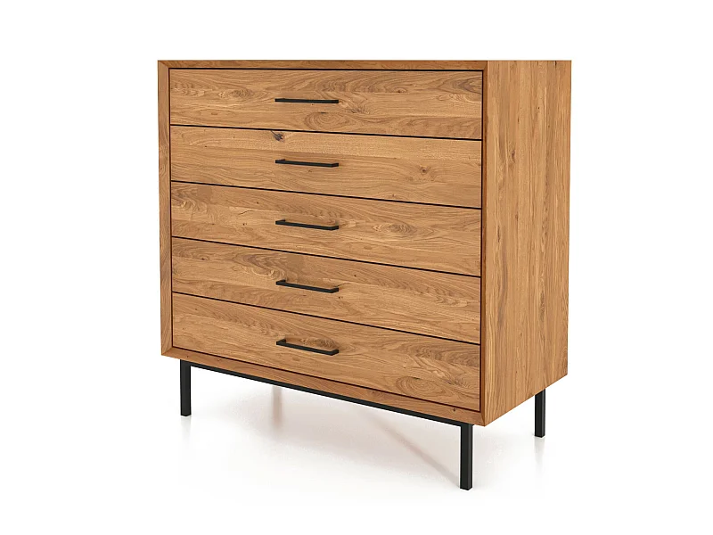 ABIES - Kommode 100% aus massivem Holz aus Wildeiche, naturgeölt