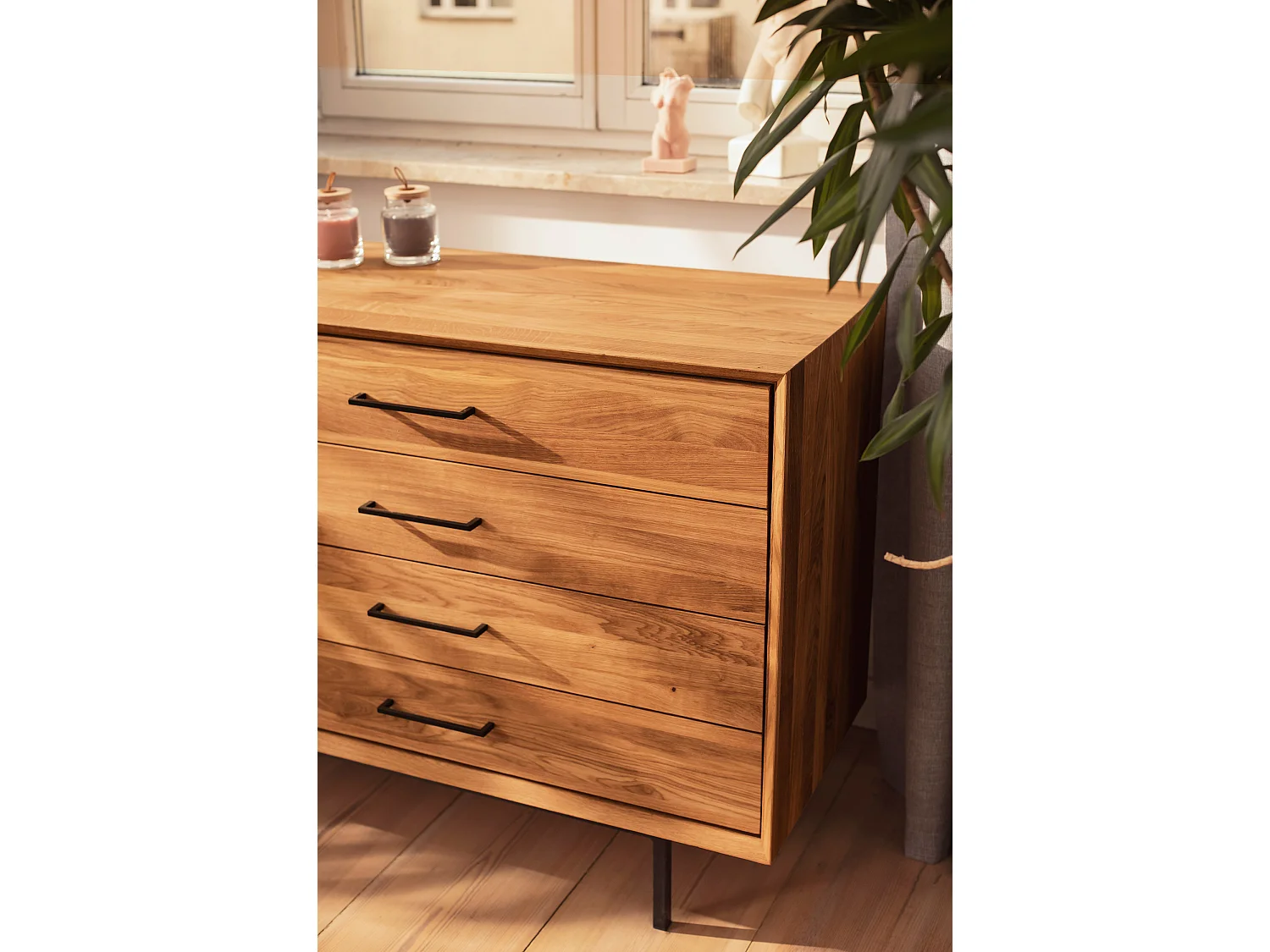 ABIES - Kommode 100% aus massivem Holz aus Wildeiche, naturgeölt