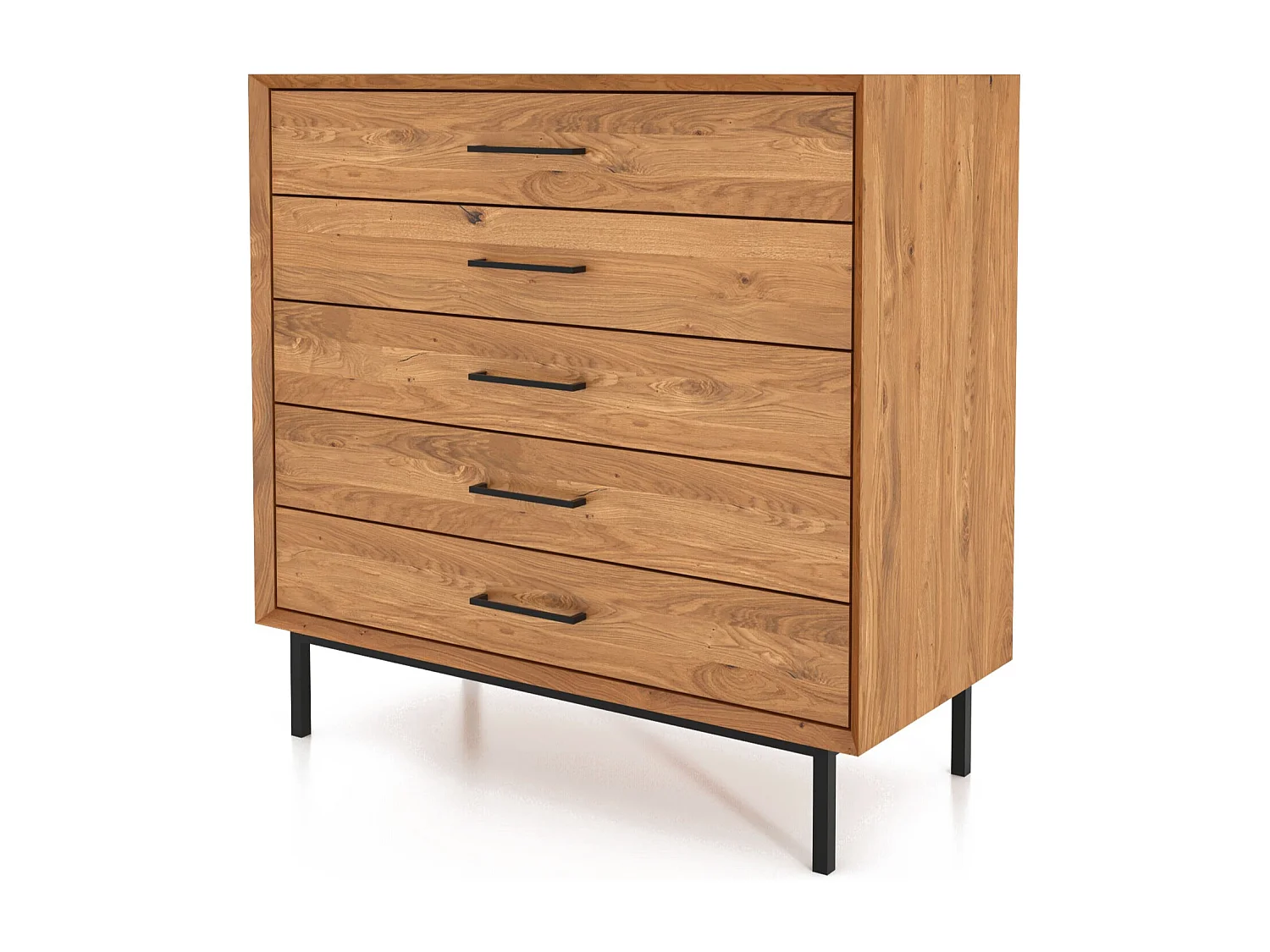 ABIES - Kommode 100% aus massivem Holz aus Wildeiche, naturgeölt