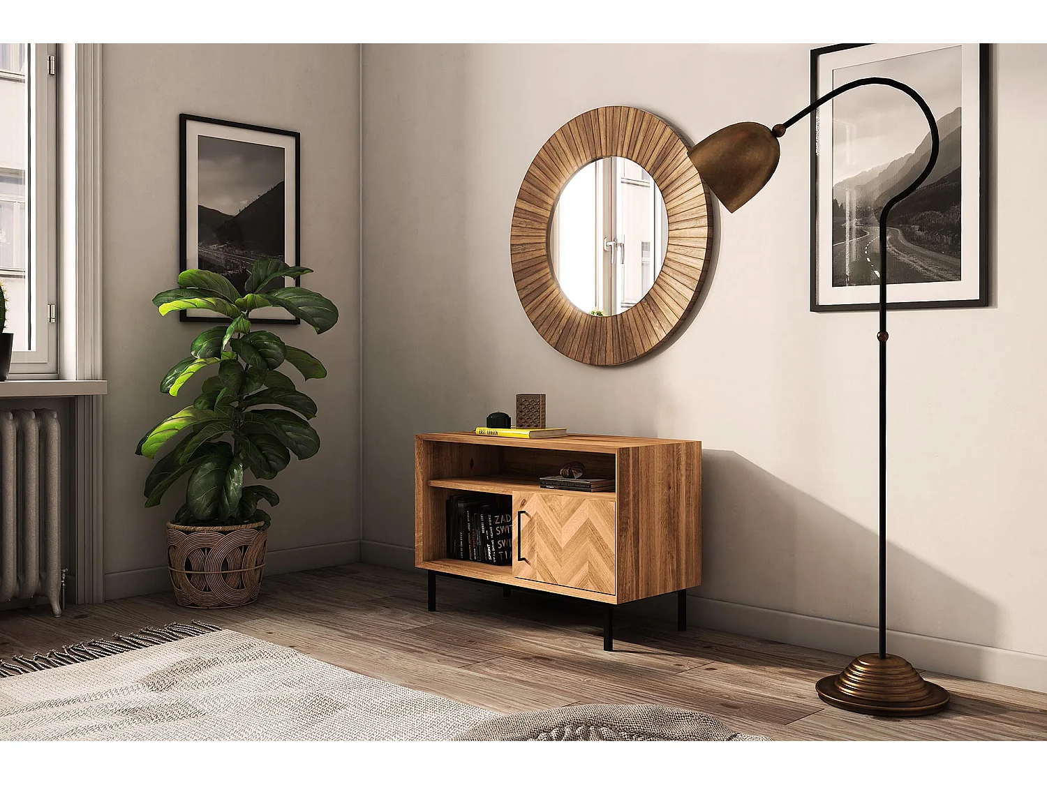 ABIES - Kommode 100% aus massivem Holz aus Wildeiche, naturgeölt