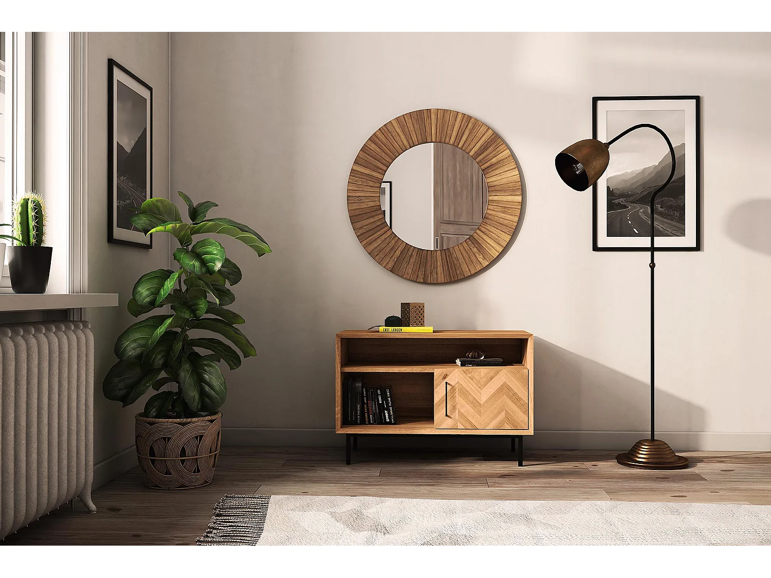 ABIES - Kommode 100% aus massivem Holz aus Wildeiche, naturgeölt