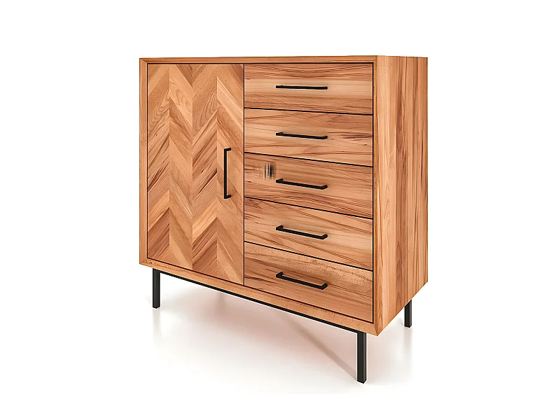 ABIES - Kommode 100% aus massivem Holz aus Kernbuche, naturgeölt