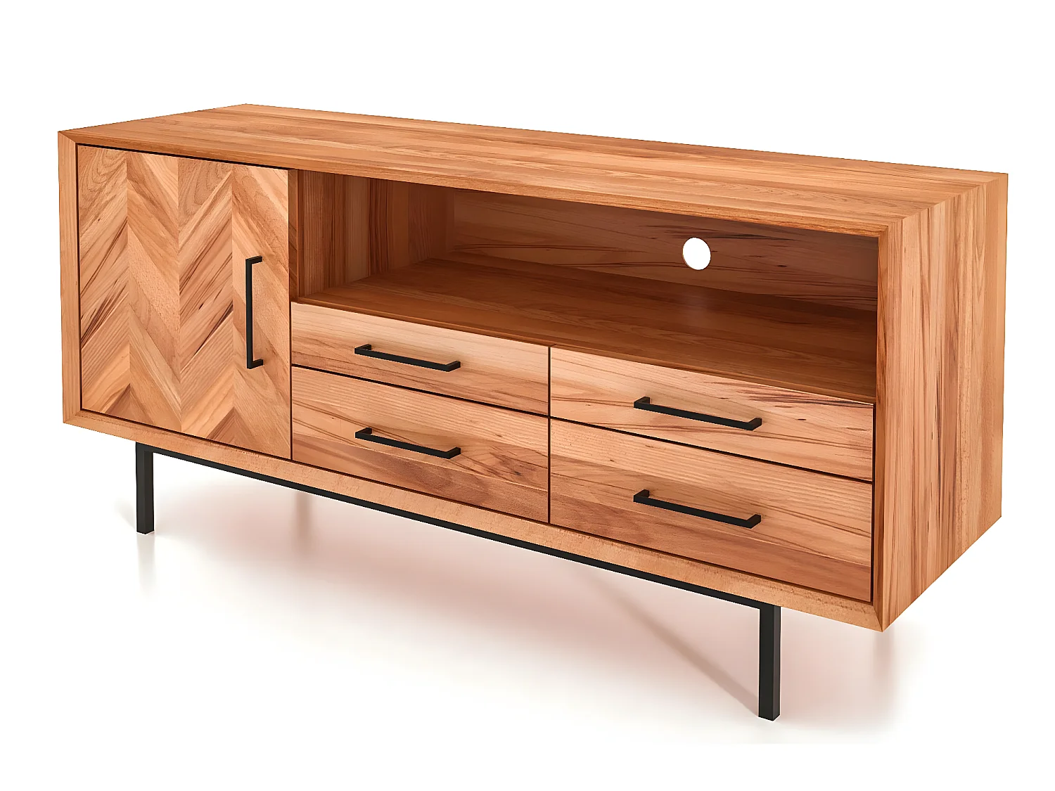 ABIES - Kommode 100% aus massivem Holz aus Wildeiche, naturgeölt