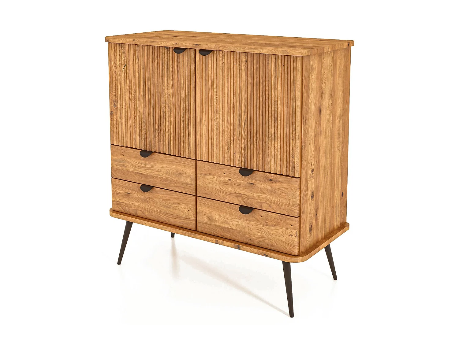 KULA - Kommode 100% aus massivem Holz aus Wildeiche, naturgeölt