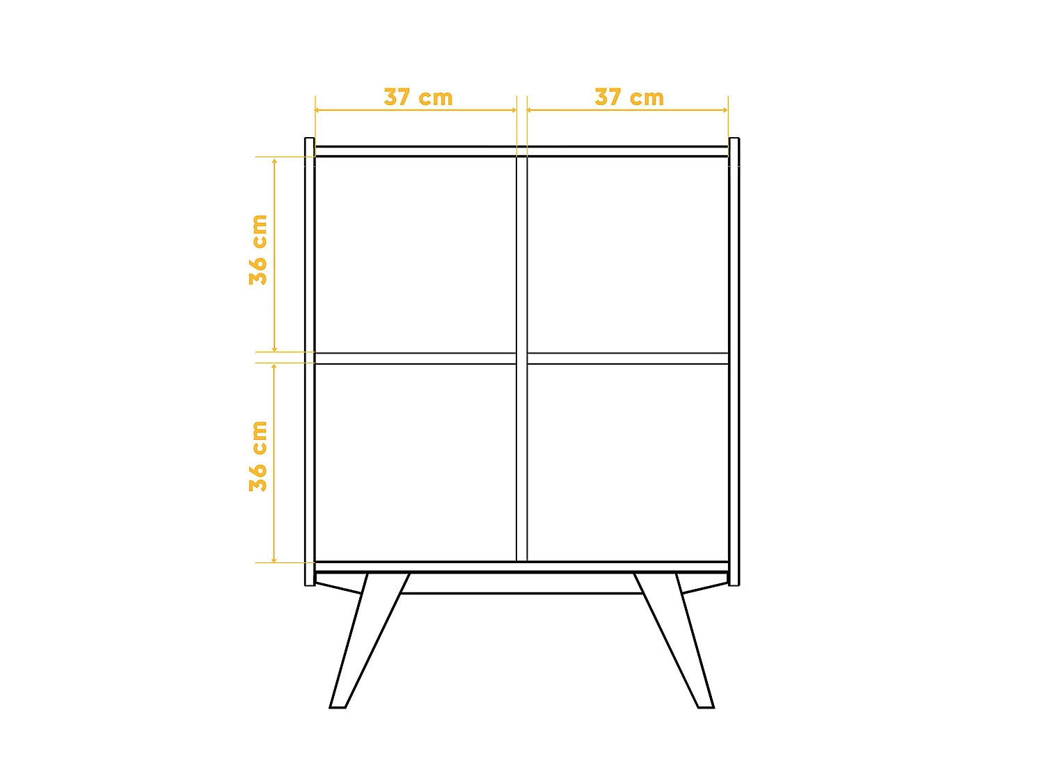 RETRO - Kommode 100% aus massivem Holz aus Wildeiche, naturgeölt