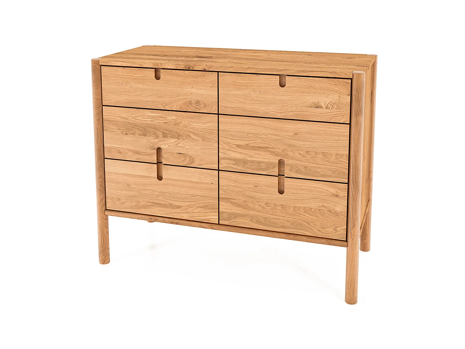 POLA - Kommode 100% aus massivem Holz aus Wildeiche, naturgeölt