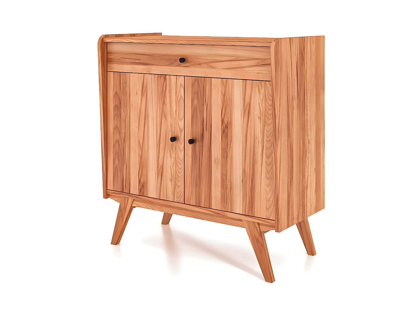 RETRO - Commode 100% en bois massif de cœur de hêtre, finition à l ...