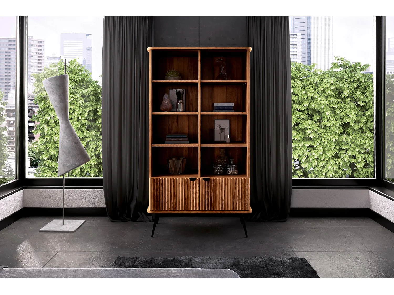 KULA - Regall aus massivem Holz aus Kernbuche, naturgeölt