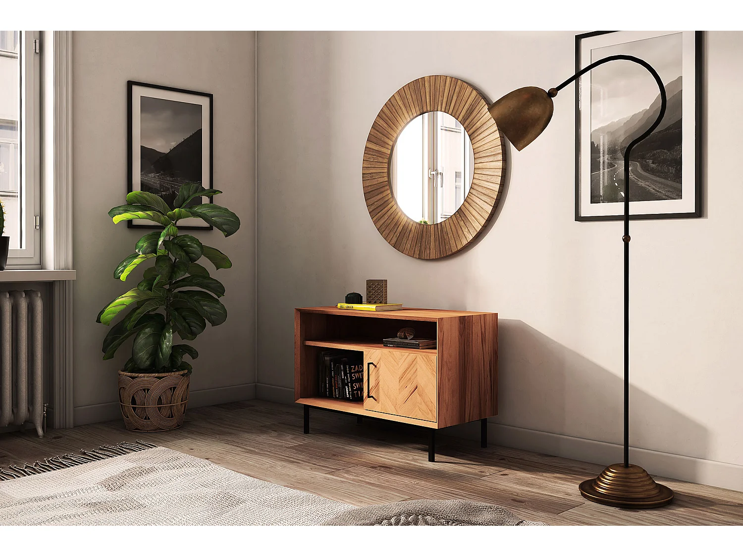 ABIES - Kommode 100% aus massivem Holz aus Kernbuche, naturgeölt