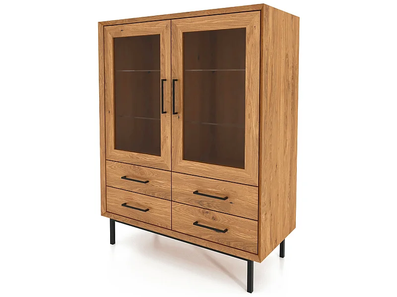 ABIES - Kommode 100% aus massivem Holz aus Wildeiche, naturgeölt