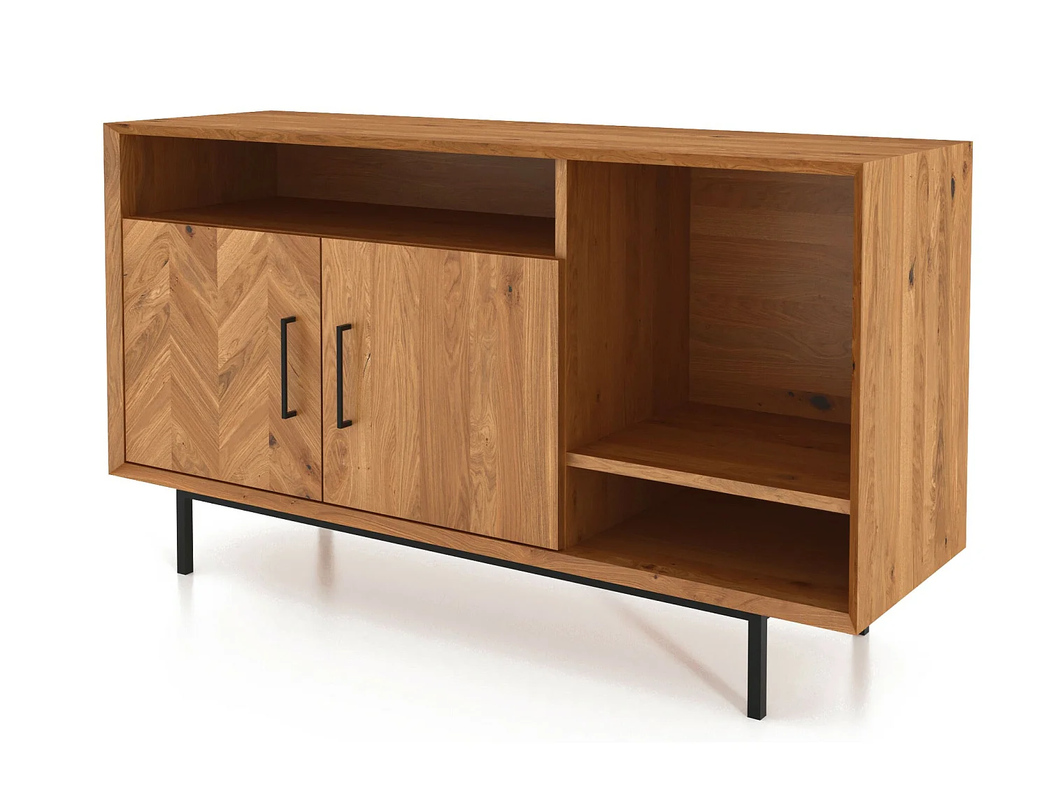 ABIES - Kommode 100% aus massivem Holz aus Wildeiche, naturgeölt