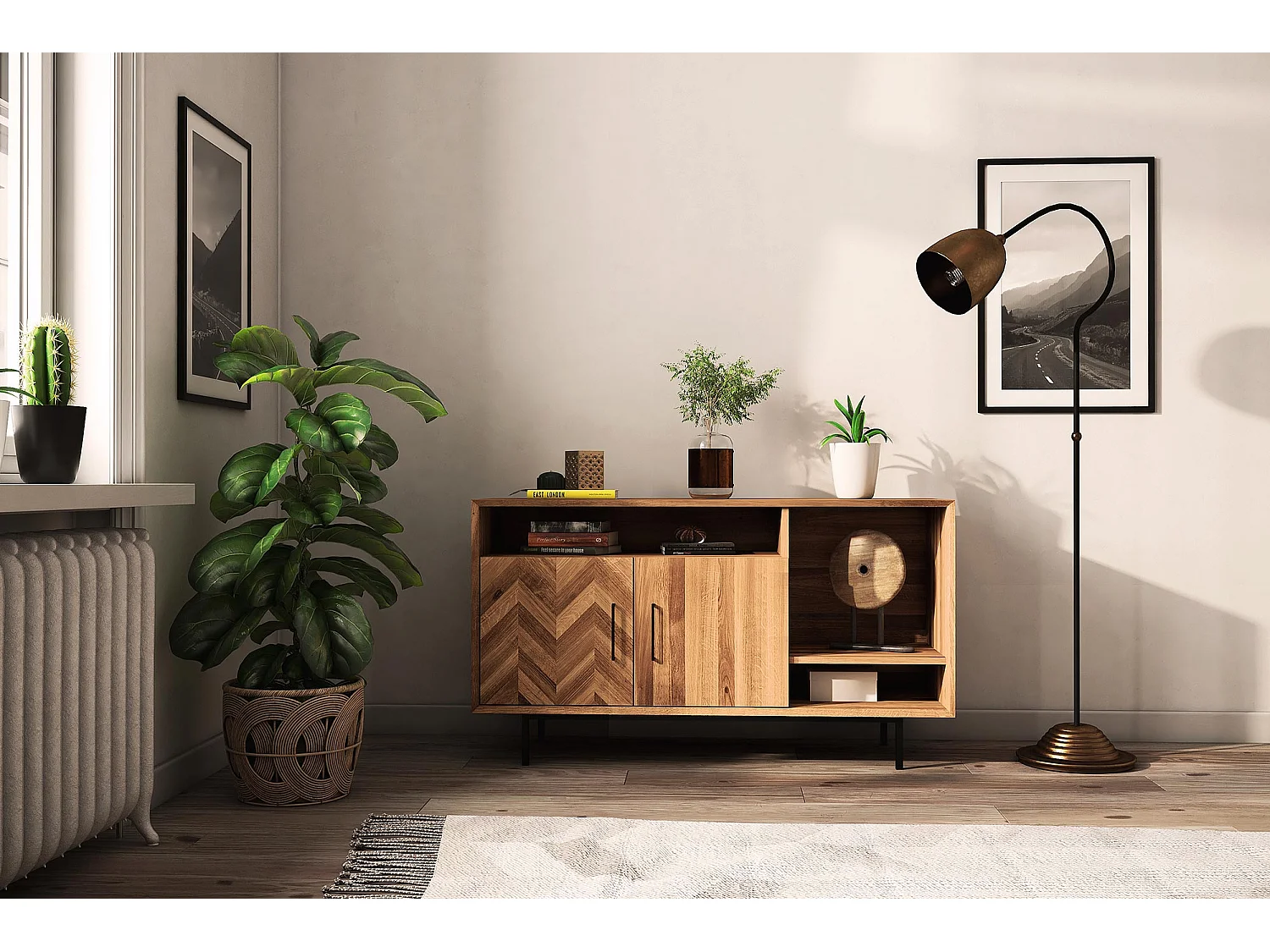 ABIES - Kommode 100% aus massivem Holz aus Wildeiche, naturgeölt