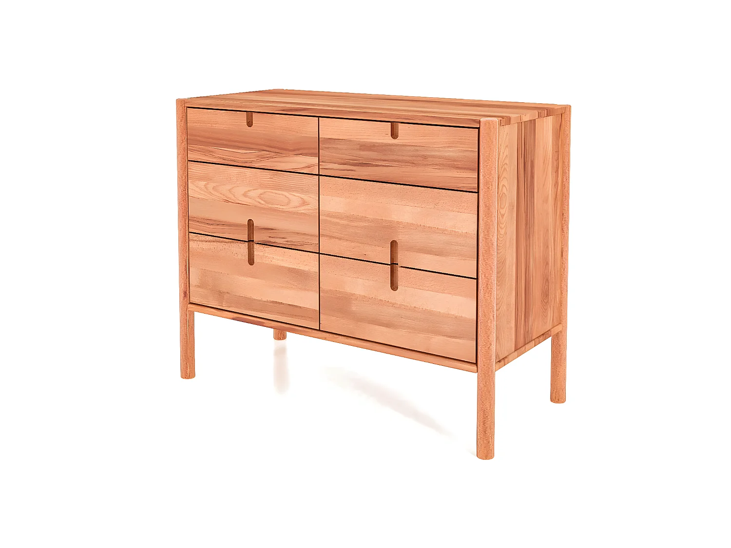 POLA - Kommode 100% aus massivem Holz aus Kernbuche, naturgeölt
