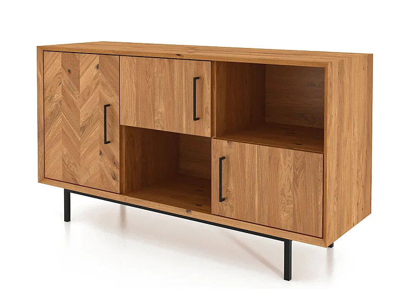 ABIES - Kommode 100% aus massivem Holz aus Wildeiche, naturgeölt