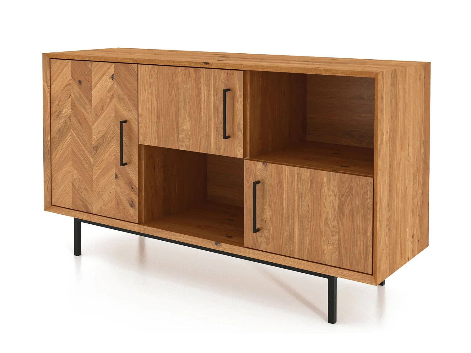 ABIES - Kommode 100% aus massivem Holz aus Wildeiche, naturgeölt